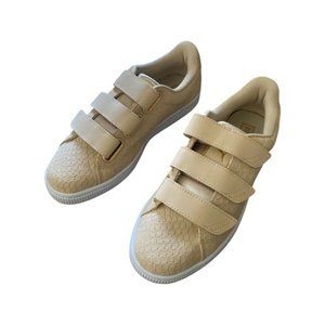 Puma Basket Strap Exotic Skin Natural Vachetta White 362707 03 Women Size 8